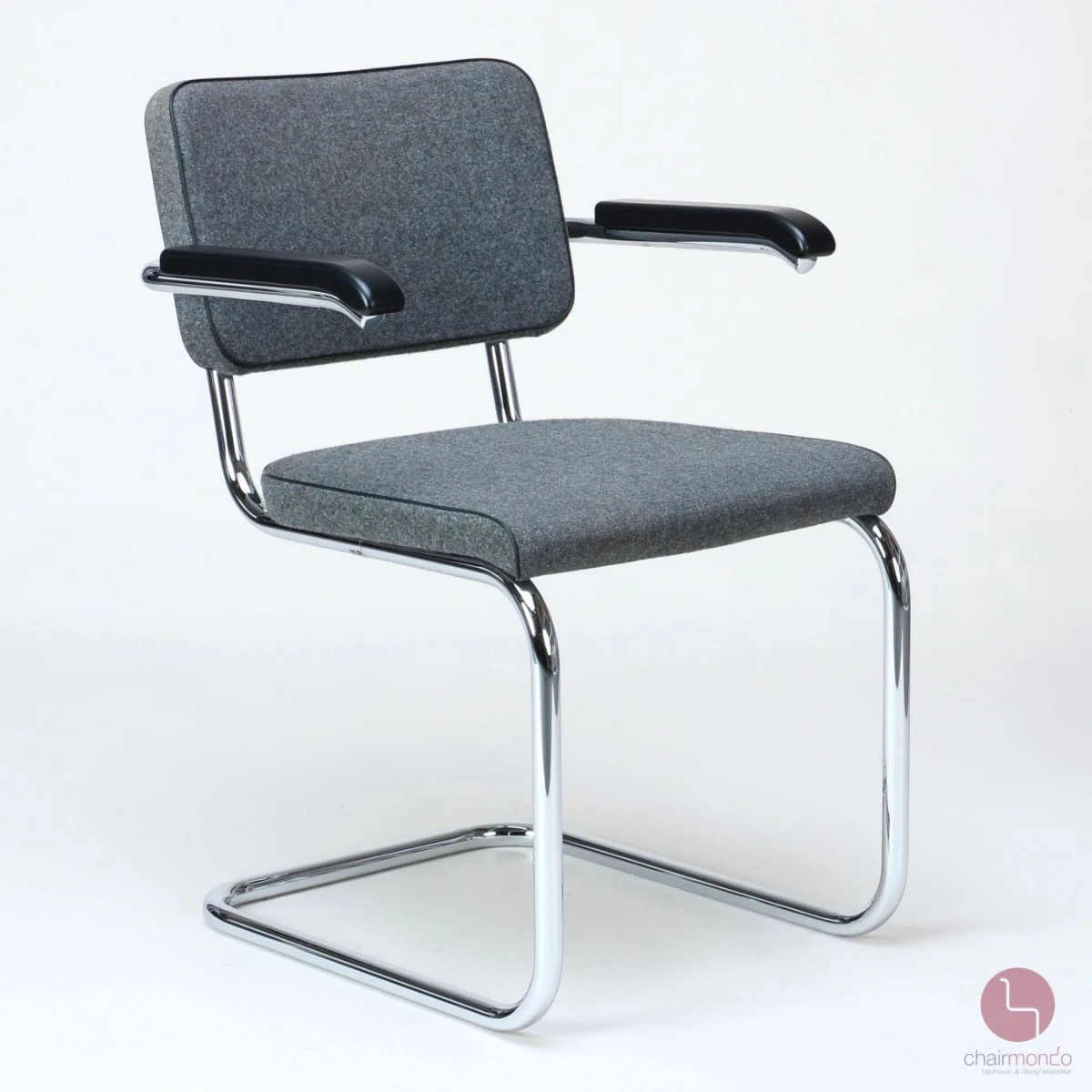 Thonet S64 PV Freischwinger Stoff Polster Grau, gebraucht Thonet S64 PV Freischwinger Stoff Polster Grau, gebraucht