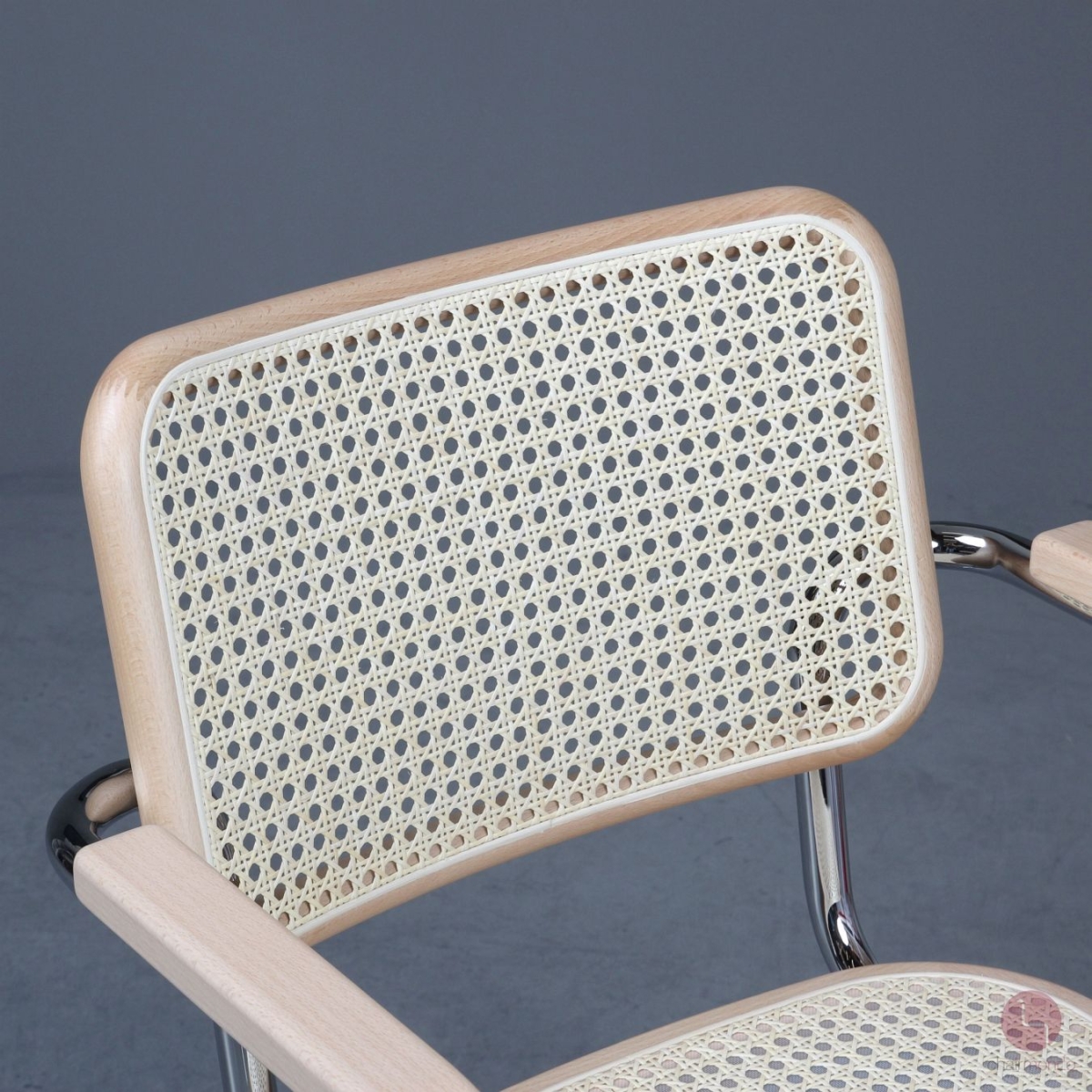 Thonet S64 V Freischwinger in Buche Natur mit Wiener Geflecht + Stützgewebe