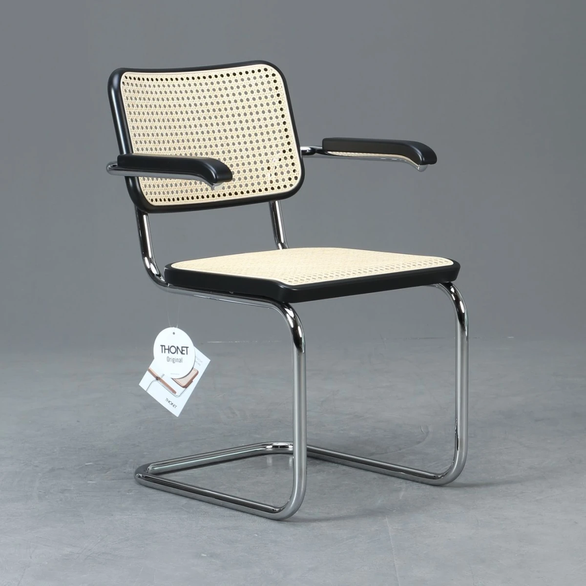 Thonet S64 V Fresichwinger in Schwarz mit Geflecht Neu Thonet S64 V Fresichwinger in Schwarz mit Geflecht Neu
