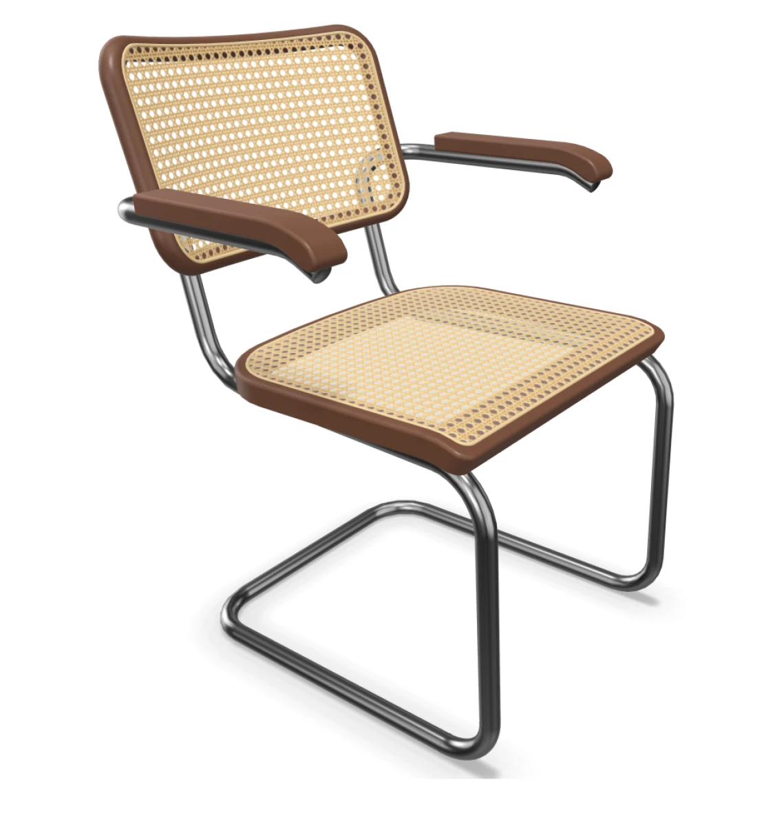 Thonet S64 V Freischwinger Nussbaum Braun TP24