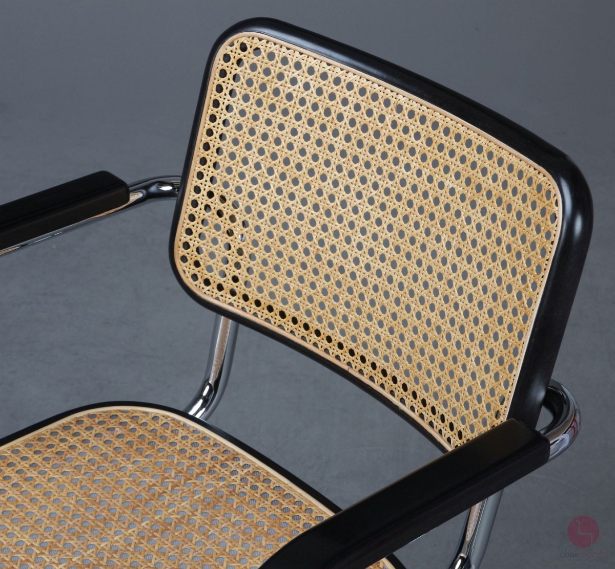 Thonet S64 V Freischwinger in Schwarz mit Wiener Geflecht + Stützgewebe gebraucht