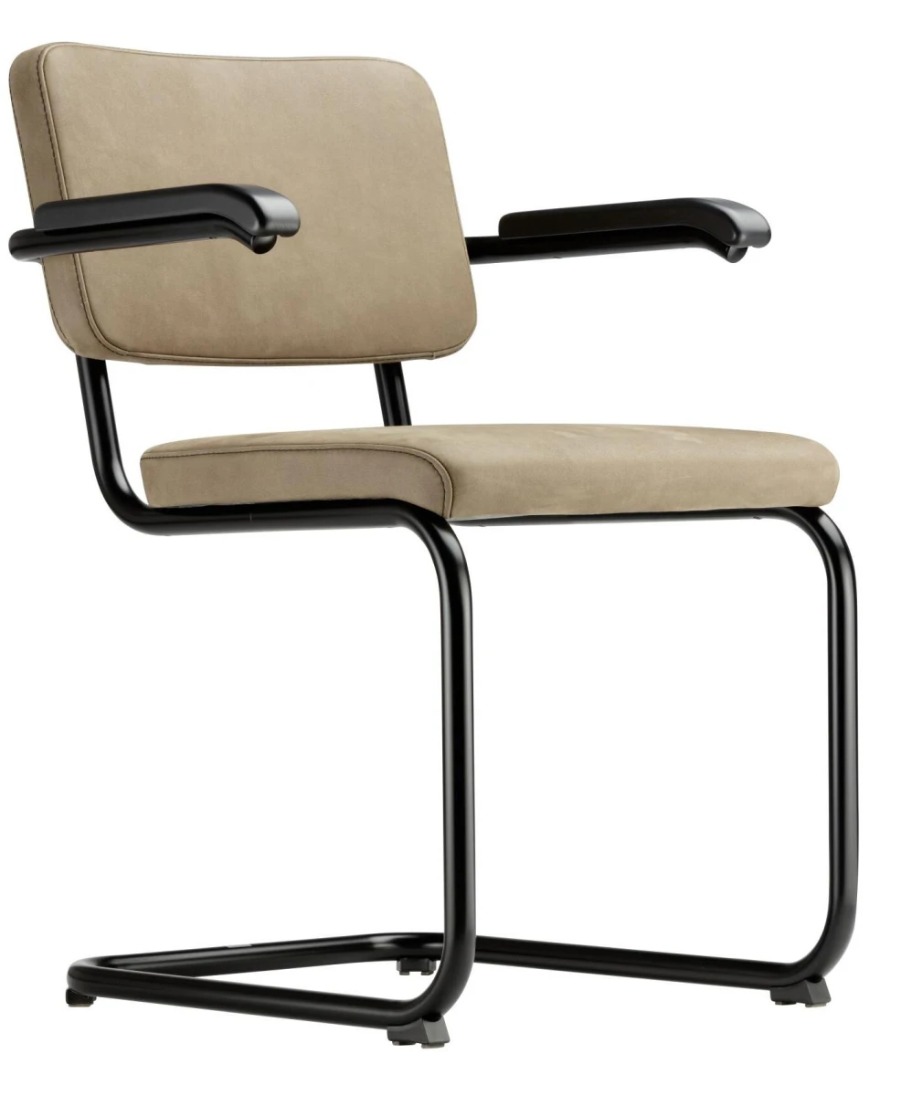 Thonet S64 PV Pure Materials Freischwinger Nappaleder oder Nubukleder