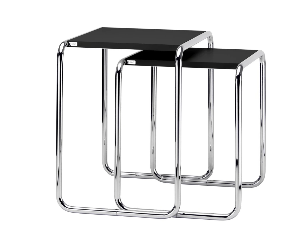 Thonet B9 a Beistelltisch Schwarz gebeizt im Set Thonet B9 a Beistelltisch Schwarz gebeizt im Set