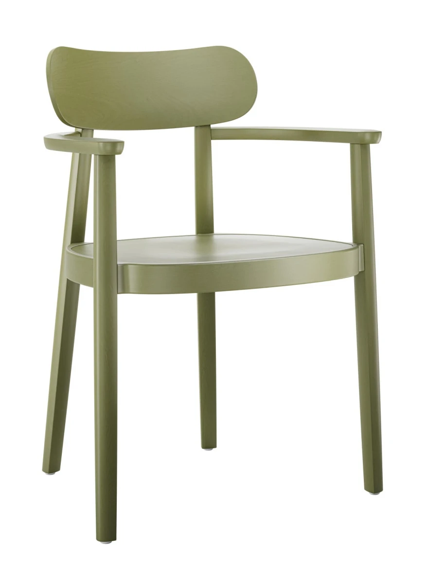 Thonet 118 MFV Stuhl mit Muldensitz Olivgrün