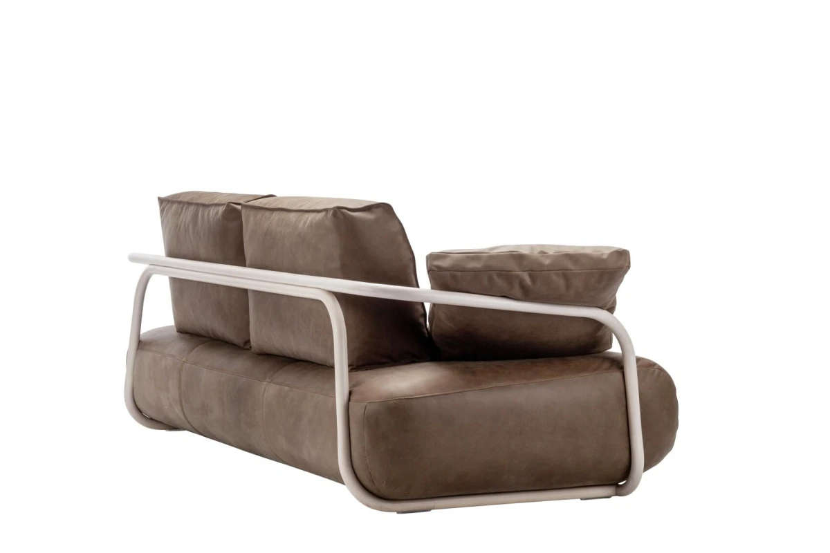 Thonet 2002/C001 Sofa in Leder, rückenansicht