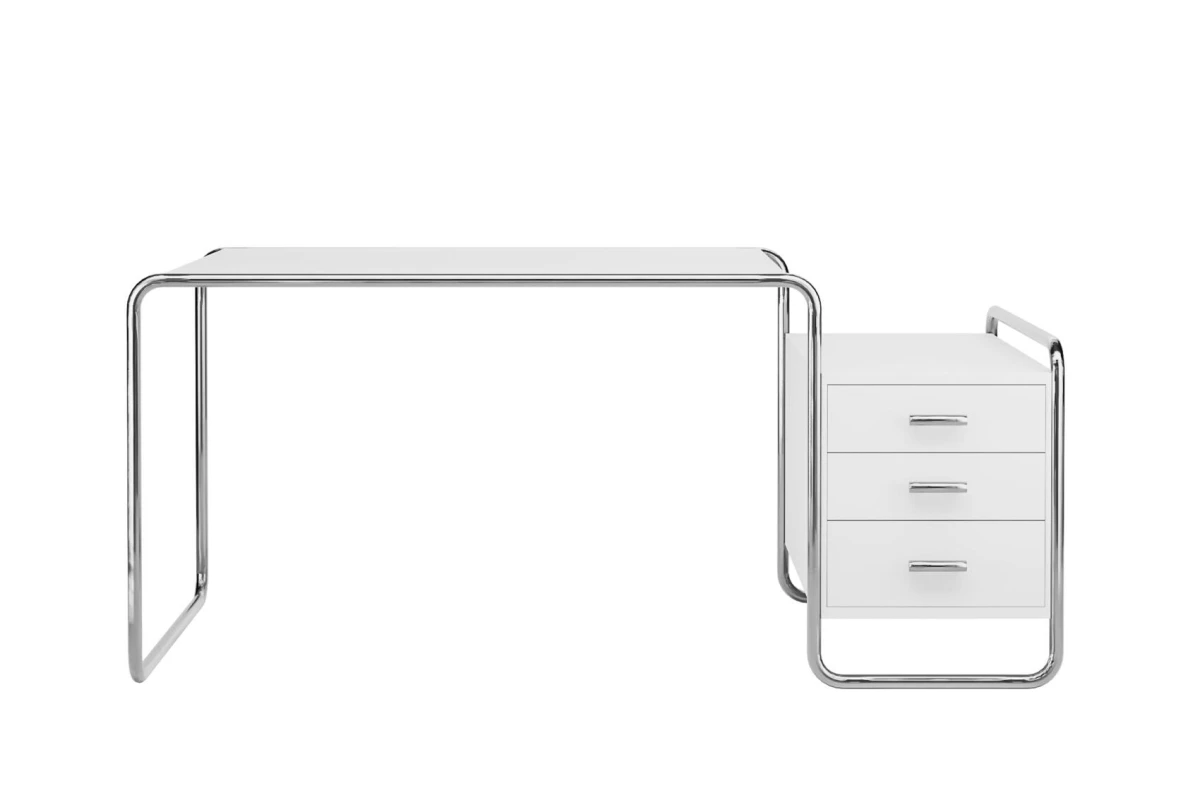 Thonet Schreibtisch S285 weiß esche offenporig - Korpusse links