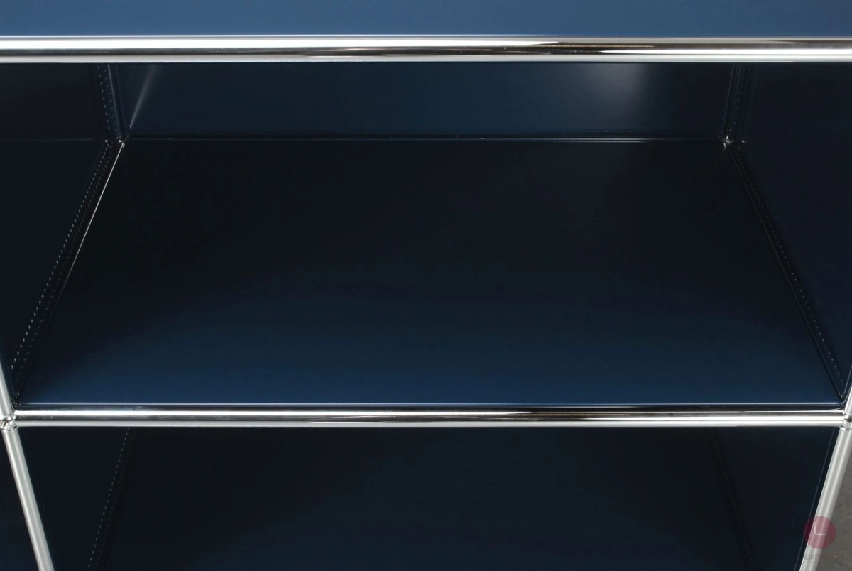 USM Haller Sideboard Stahlblau mit vier offenen Fächern gebraucht