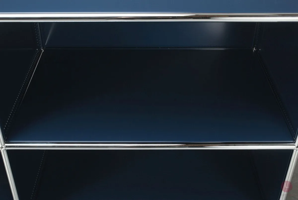 USM Haller Sideboard Stahlblau mit vier offenen Fächern gebraucht