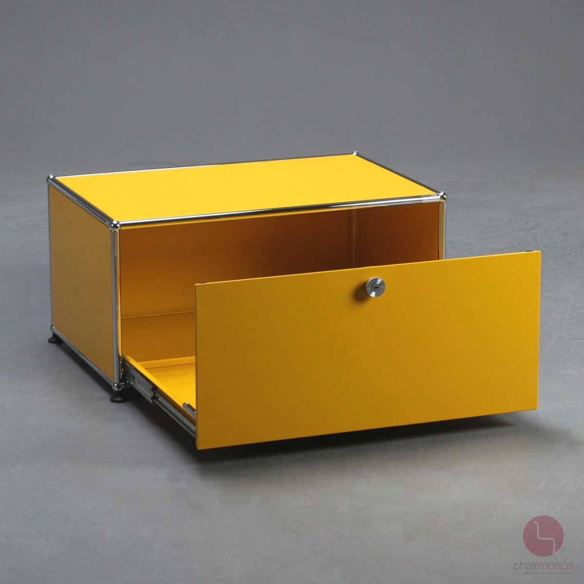 USM Haller Sideborad Box gelb mit Schubfach gebraucht USM Haller Sideborad Box gelb mit Schubfach gebraucht