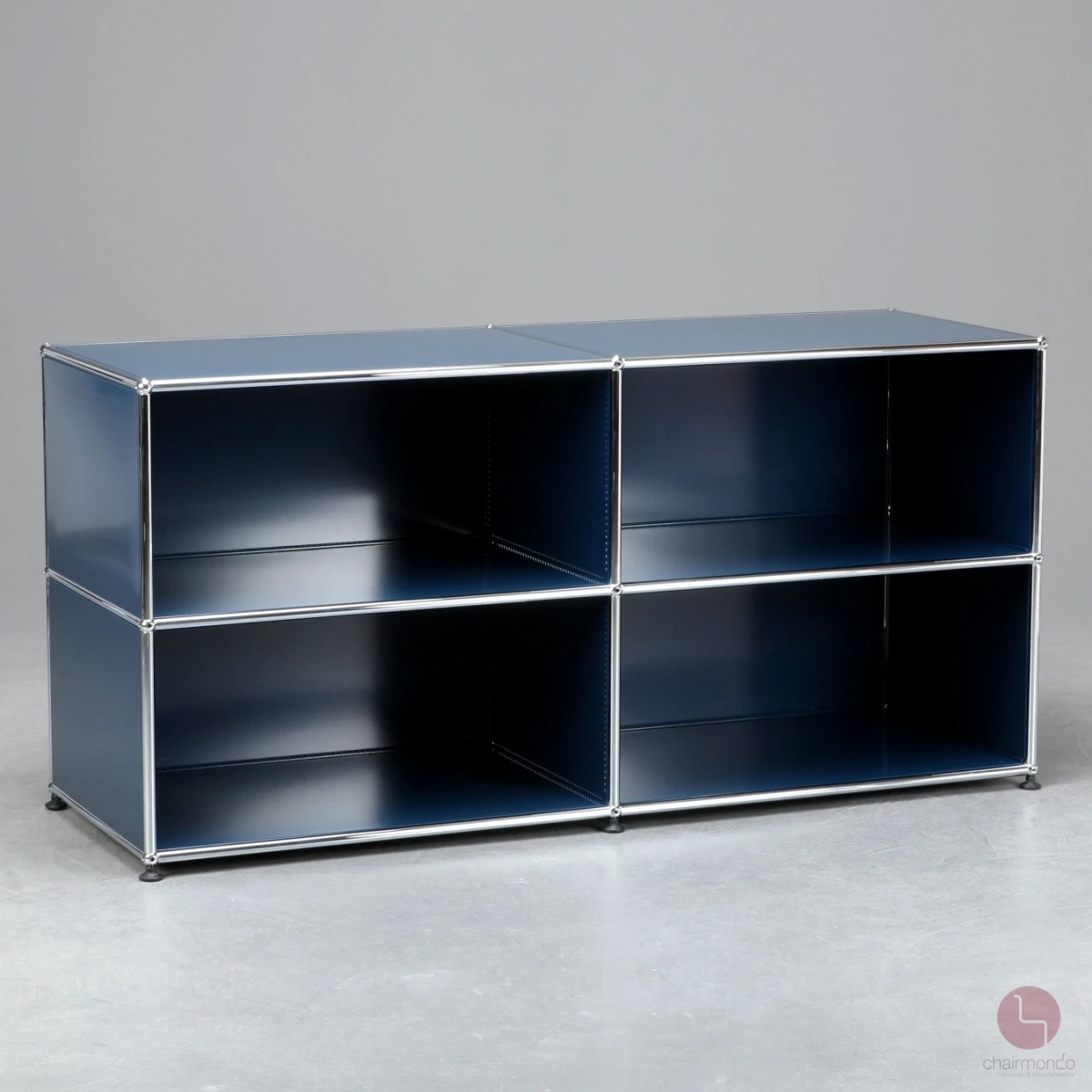 USM Haller Sideboard Stahlblau mit vier offenen Fächern gebraucht