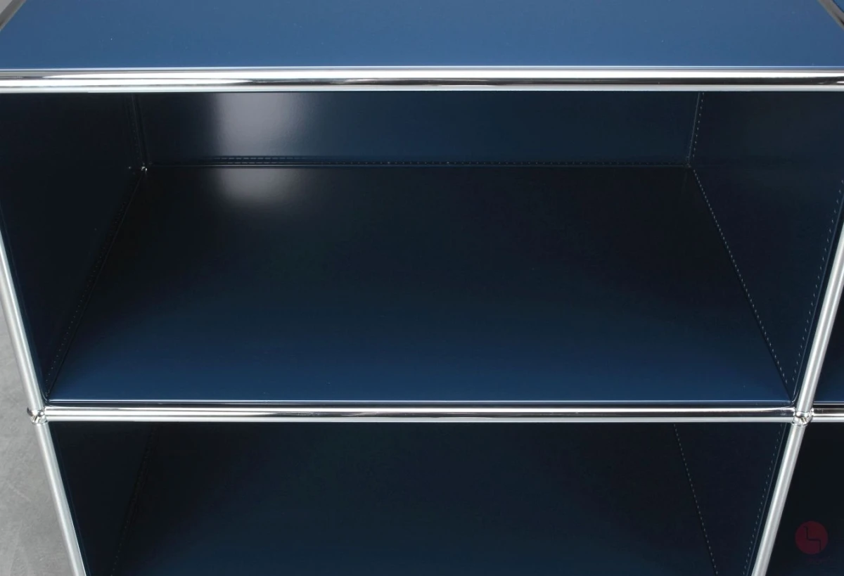 USM Haller Sideboard Stahlblau mit vier offenen Fächern gebraucht