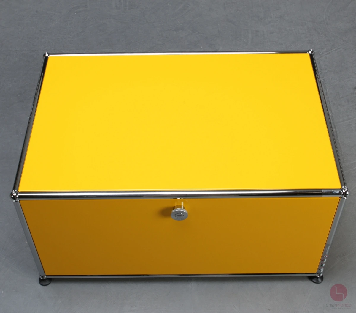 USM Haller Sideborad Box gelb mit Schubfach gebraucht USM Haller Sideborad Box gelb mit Schubfach gebraucht