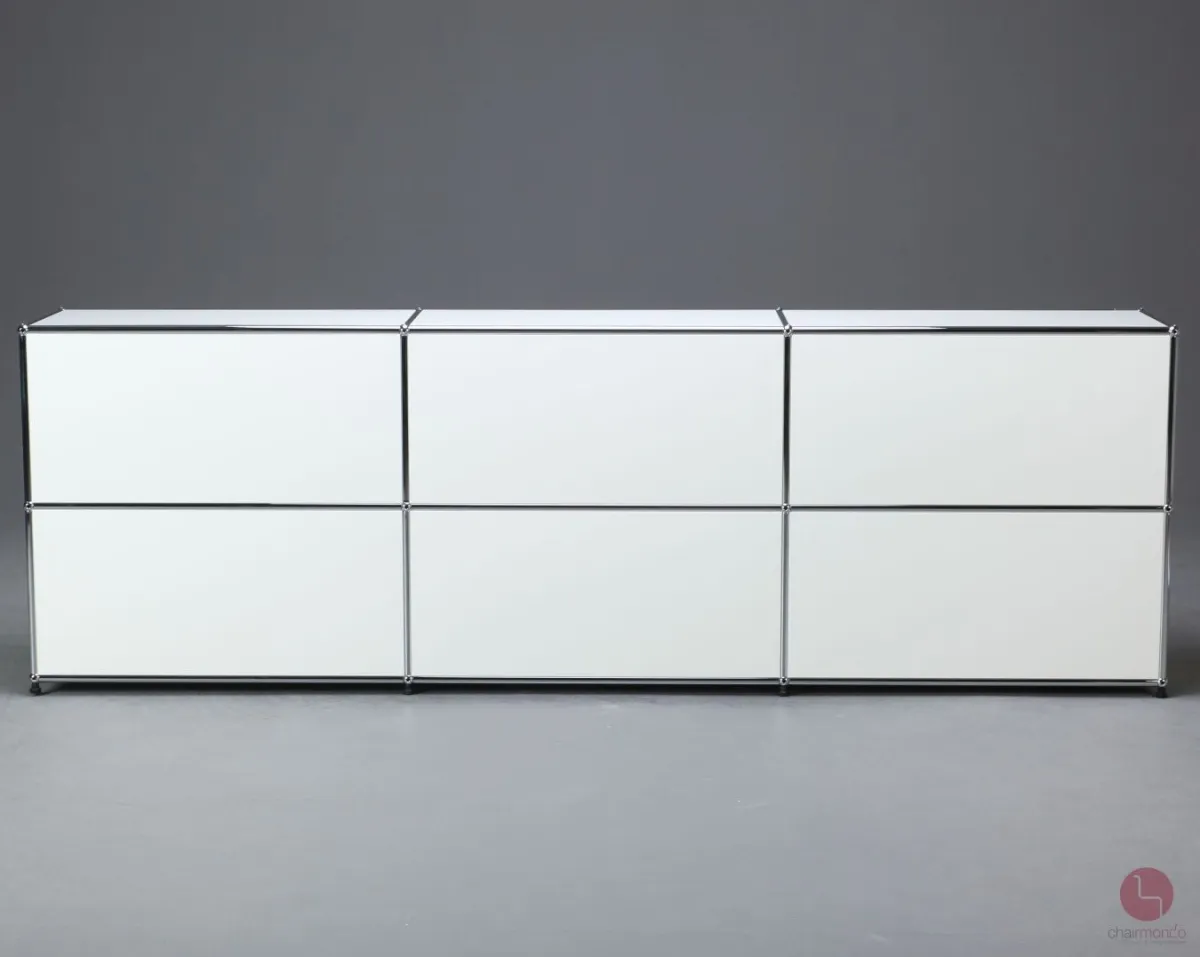 USM Haller Sideboard Weiß mit sechs Fächern 227x74x37 cm gebraucht
