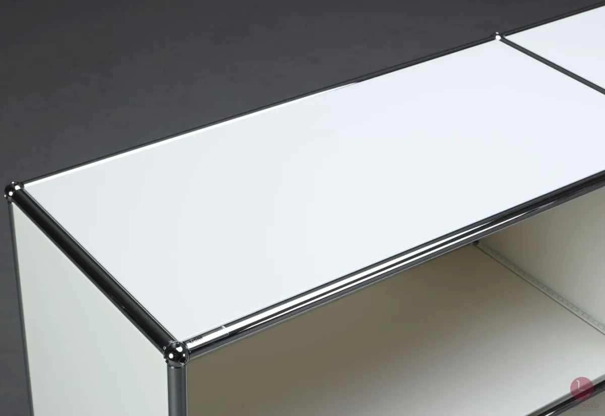USM Haller Sideboard Weiß mit sechs Fächern 227x74x37 cm gebraucht