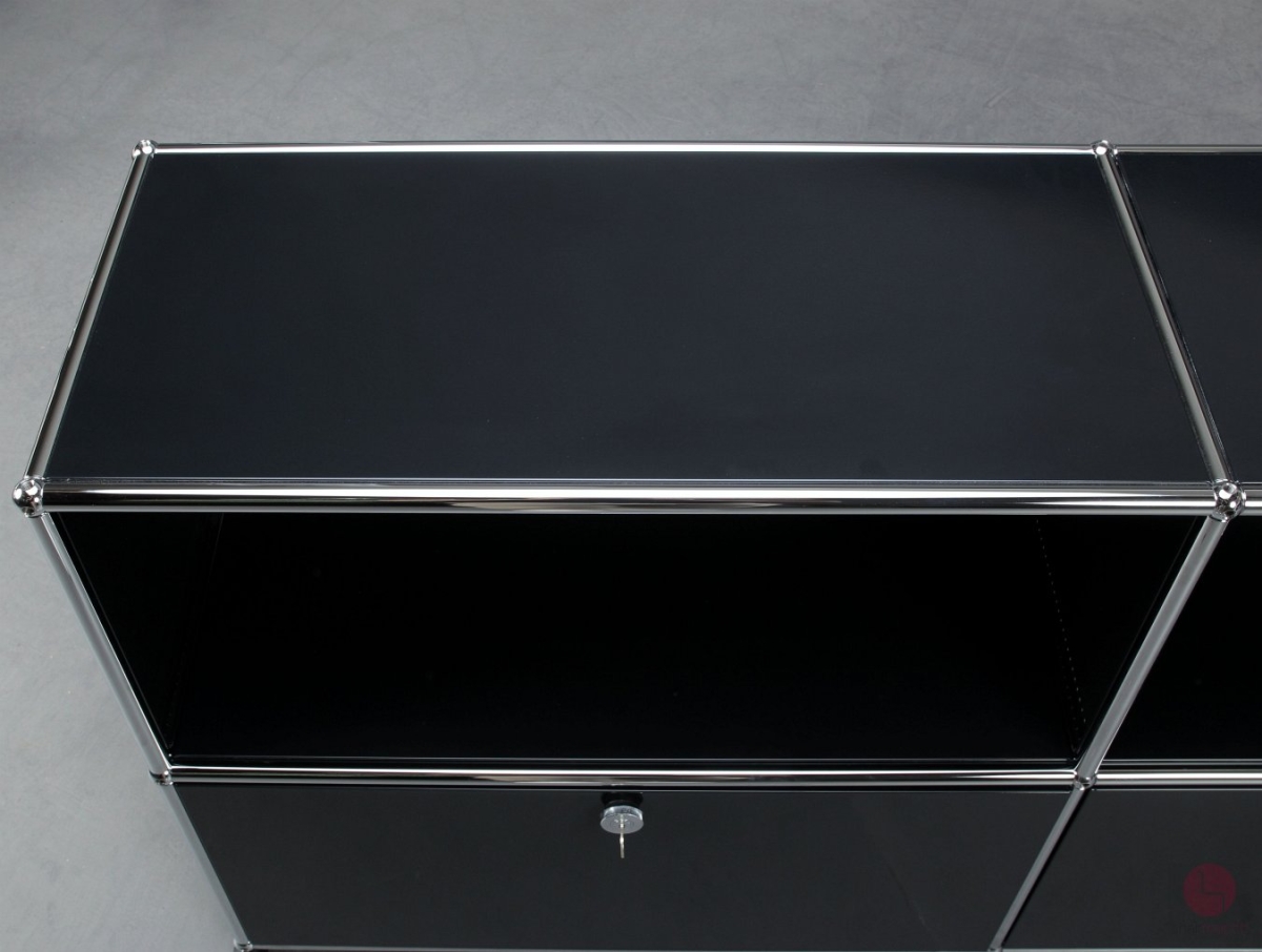 USM Haller Sideboard Graphitschwarz mit zwei Schubtüren gebraucht
