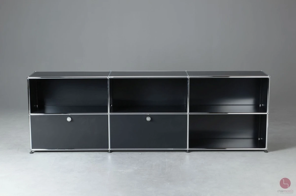 USM Haller Sideboard Schwarz mit zwei Klapptüren gebraucht