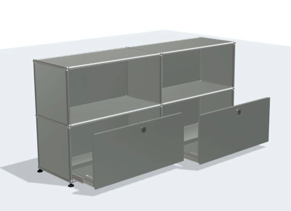 USM Haller Sideboard mit Schubtüren in Mittelgrau gebraucht