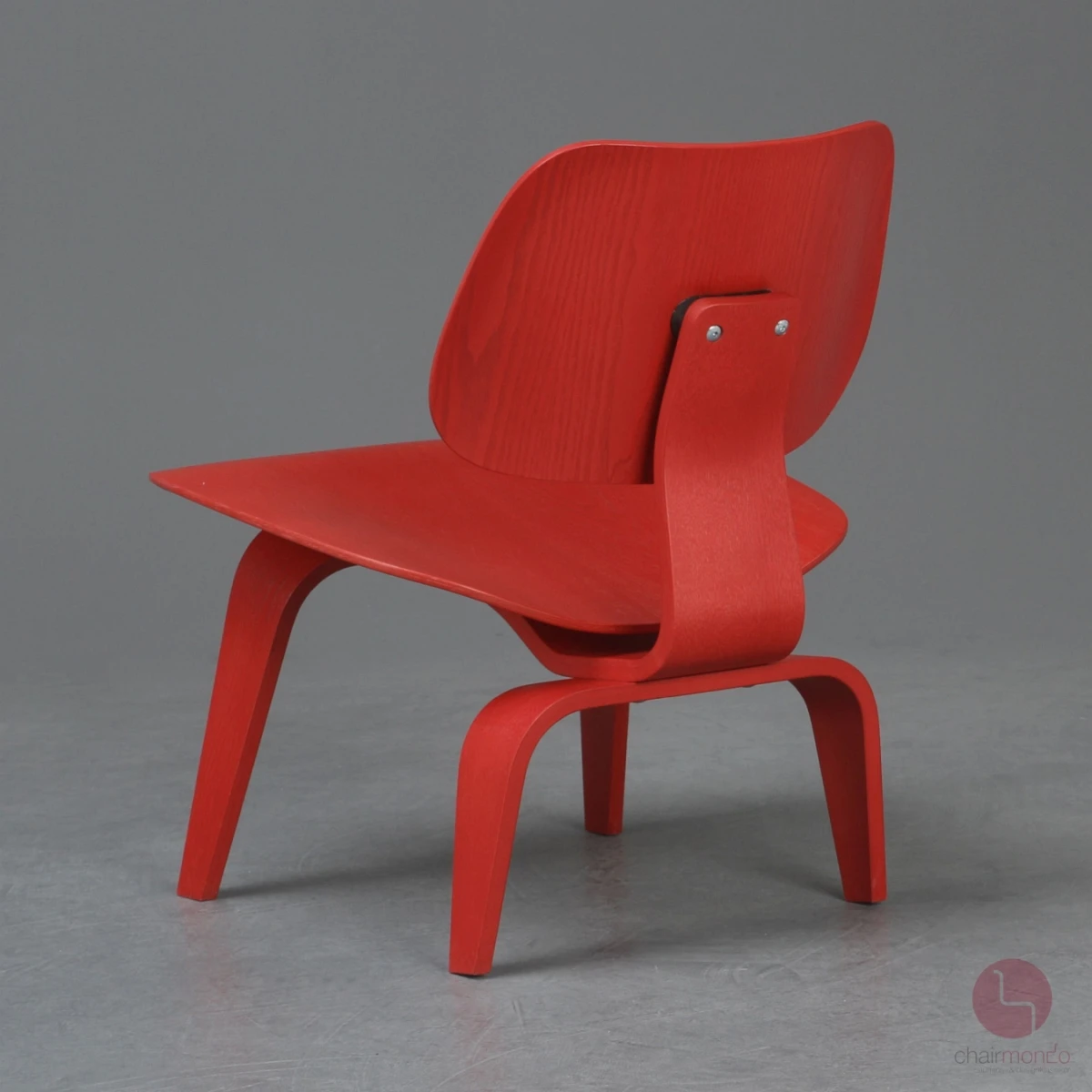 Vitra Plywood LCW Lounge Chair rot lackiert gebraucht