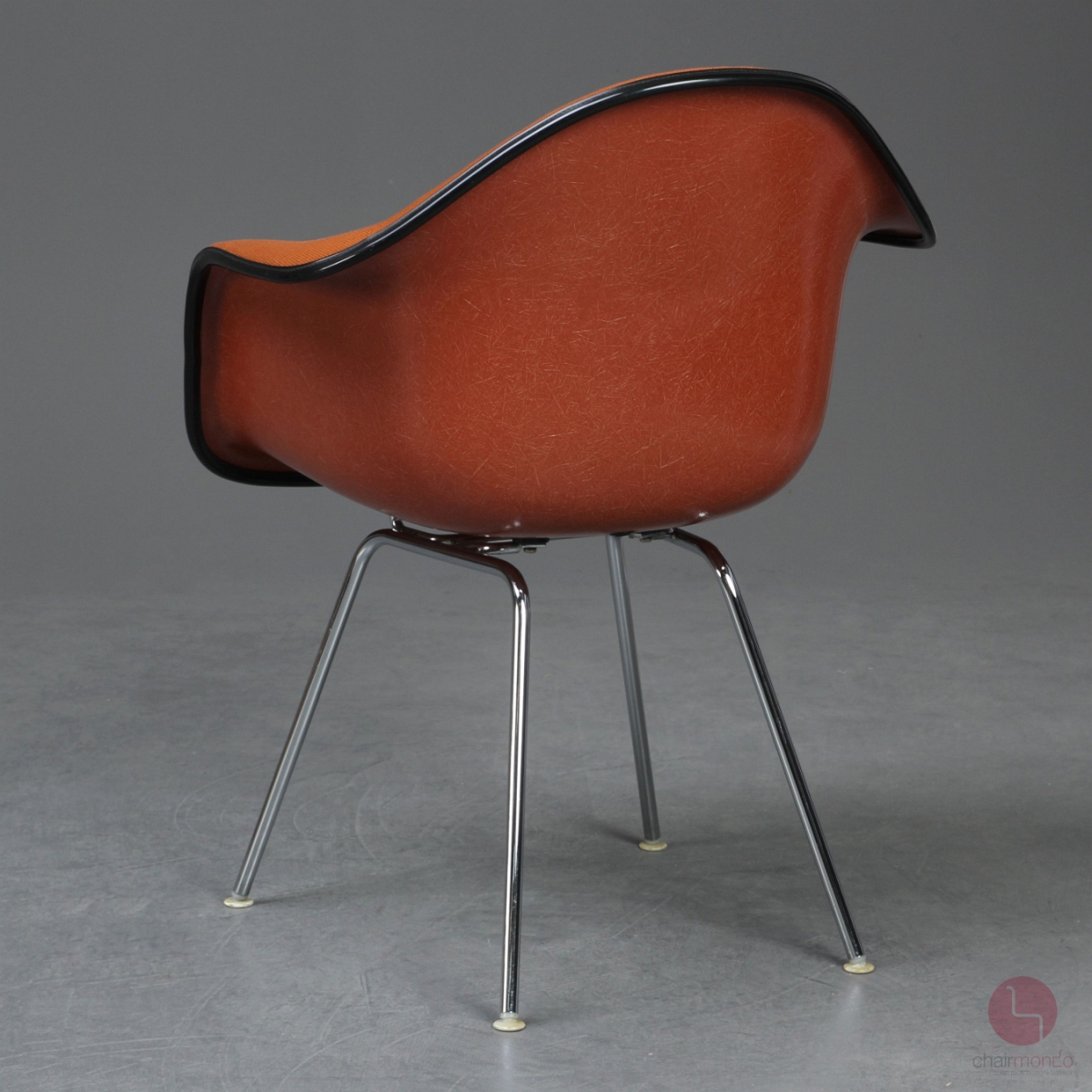 Vitra DAX Fiberglas Armchair in Orange 1970er Vintage mit Polster gebraucht