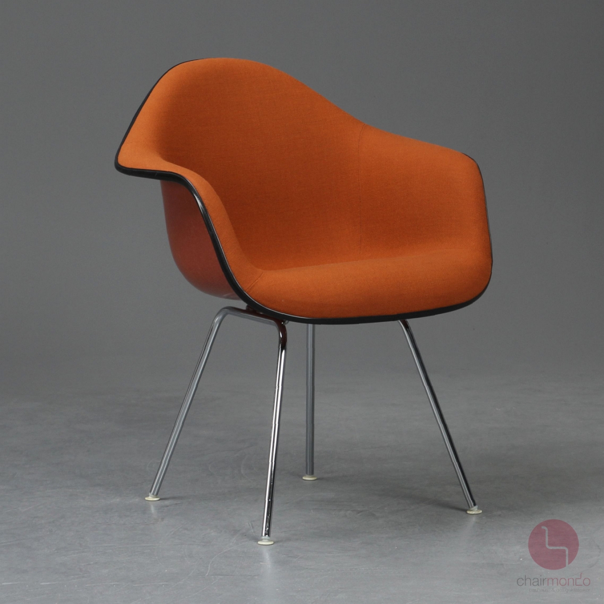 Vitra DAX Fiberglas Armchair in Orange 1970er Vintage mit Polster gebraucht