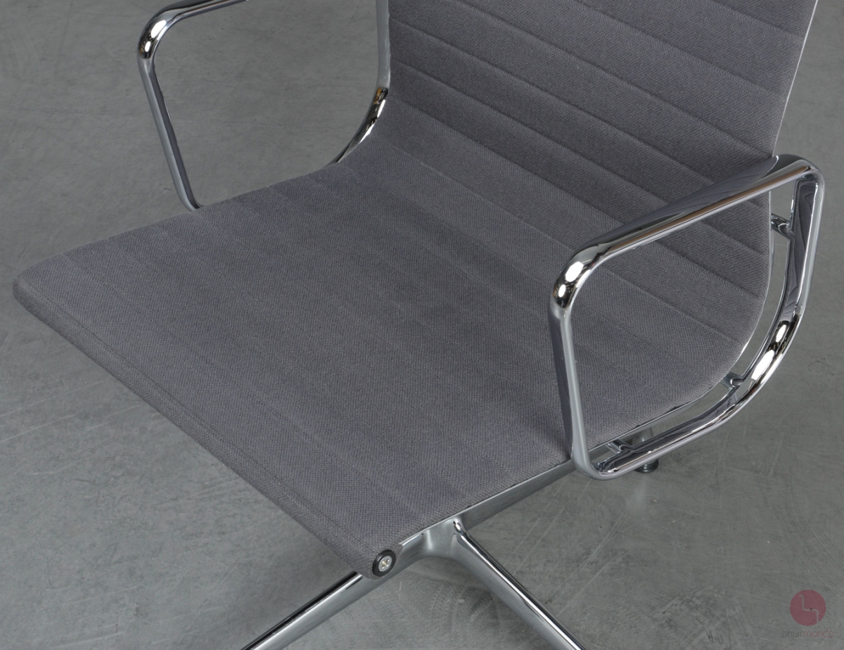 Vitra EA 108 Aluminium Chair Hopsak Grau verchromt - gebraucht