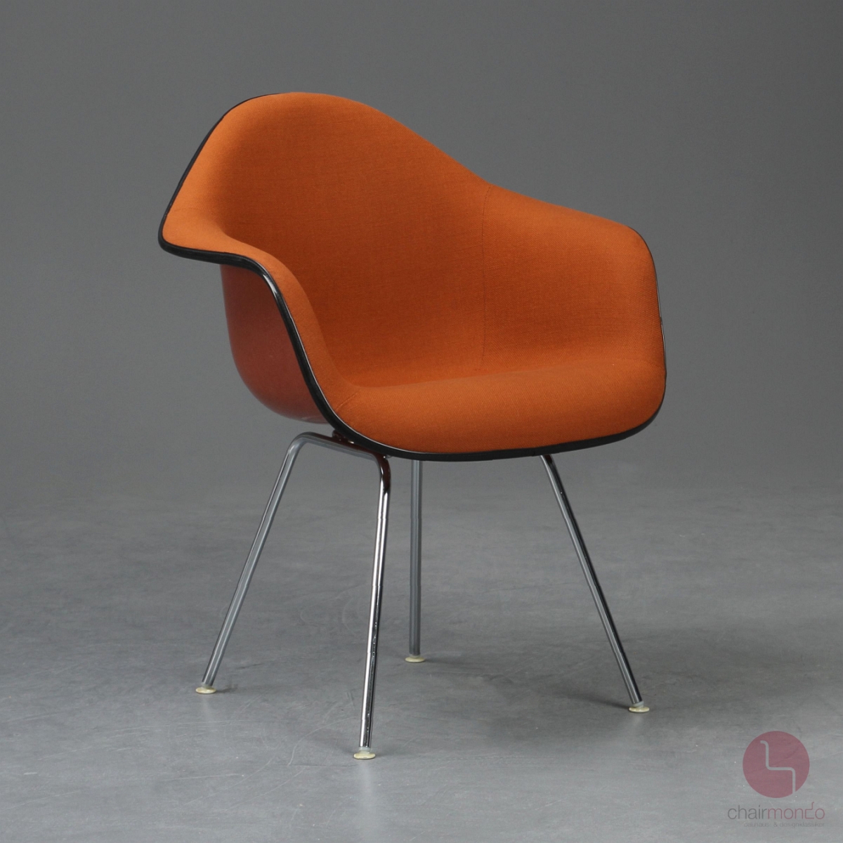 Vitra DAX Fiberglas Armchair in Orange 1970er Vintage mit Polster gebraucht