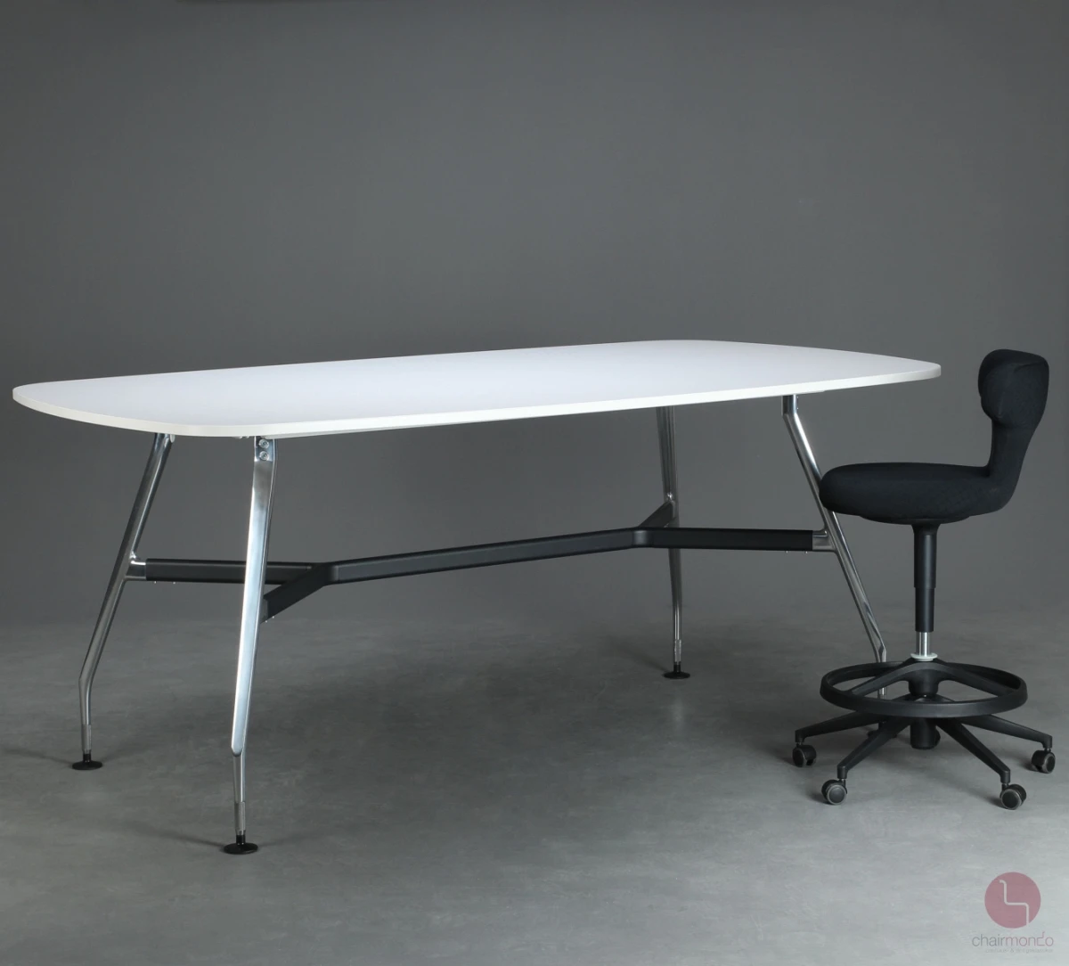 Vitra Medamorph Stehttisch Konferenztisch mit weißer Platte 240 x 140 cm gebraucht