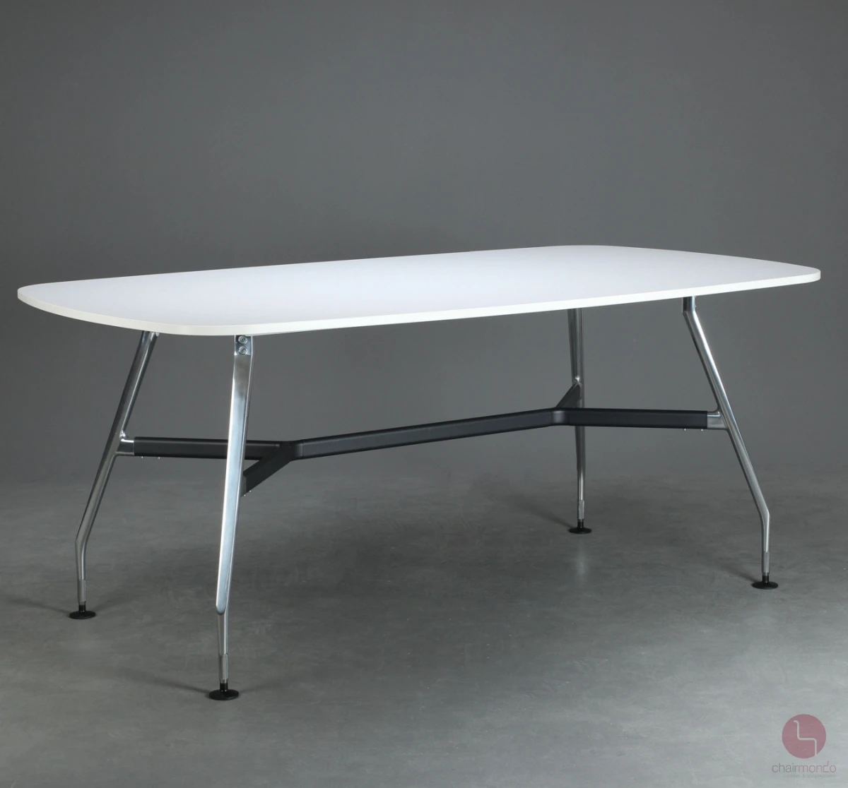 Vitra Medamorph Stehttisch Konferenztisch mit weißer Platte 240 x 140 cm gebraucht