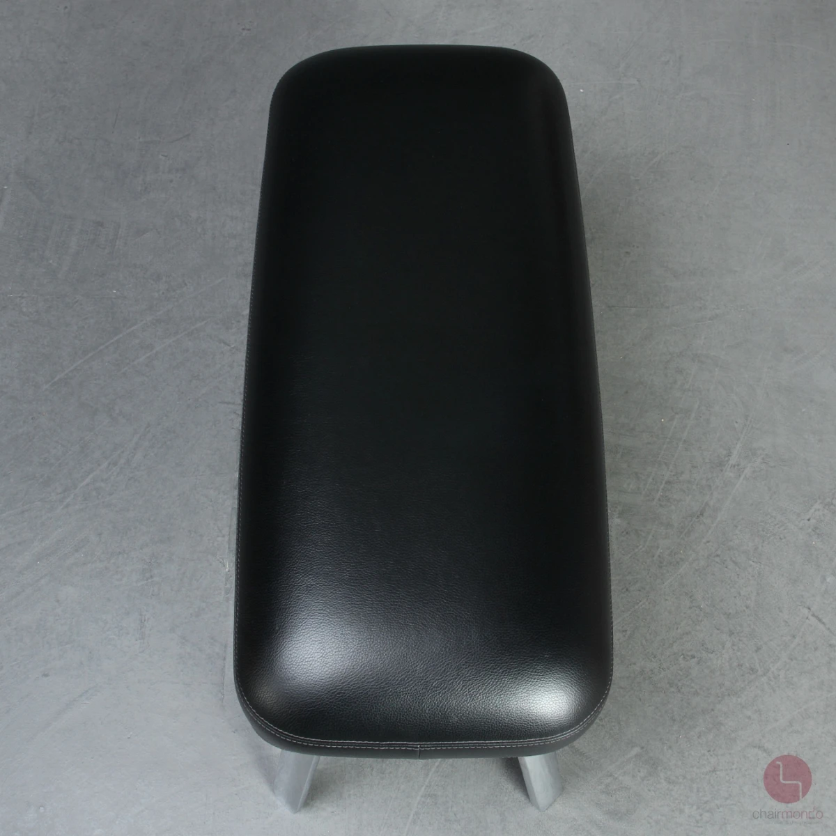 Vitra Repos Sessel Leder Schwarz und Fußbank gebraucht