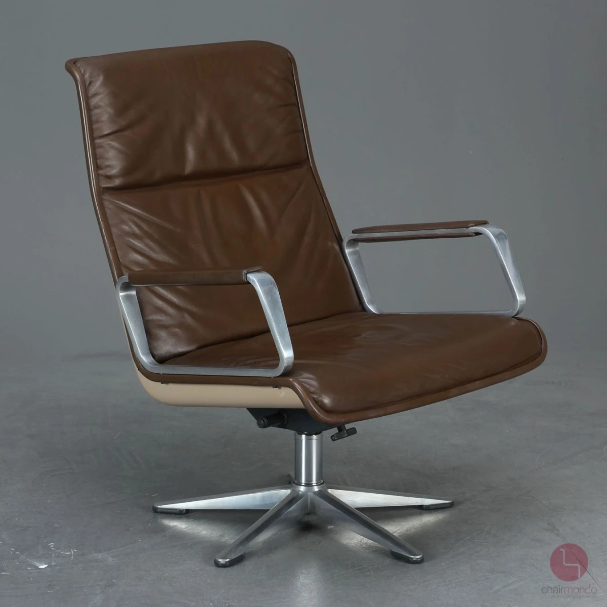 Wilkhahn Lounge Sessel und Ottomane Leder braun - gebraucht