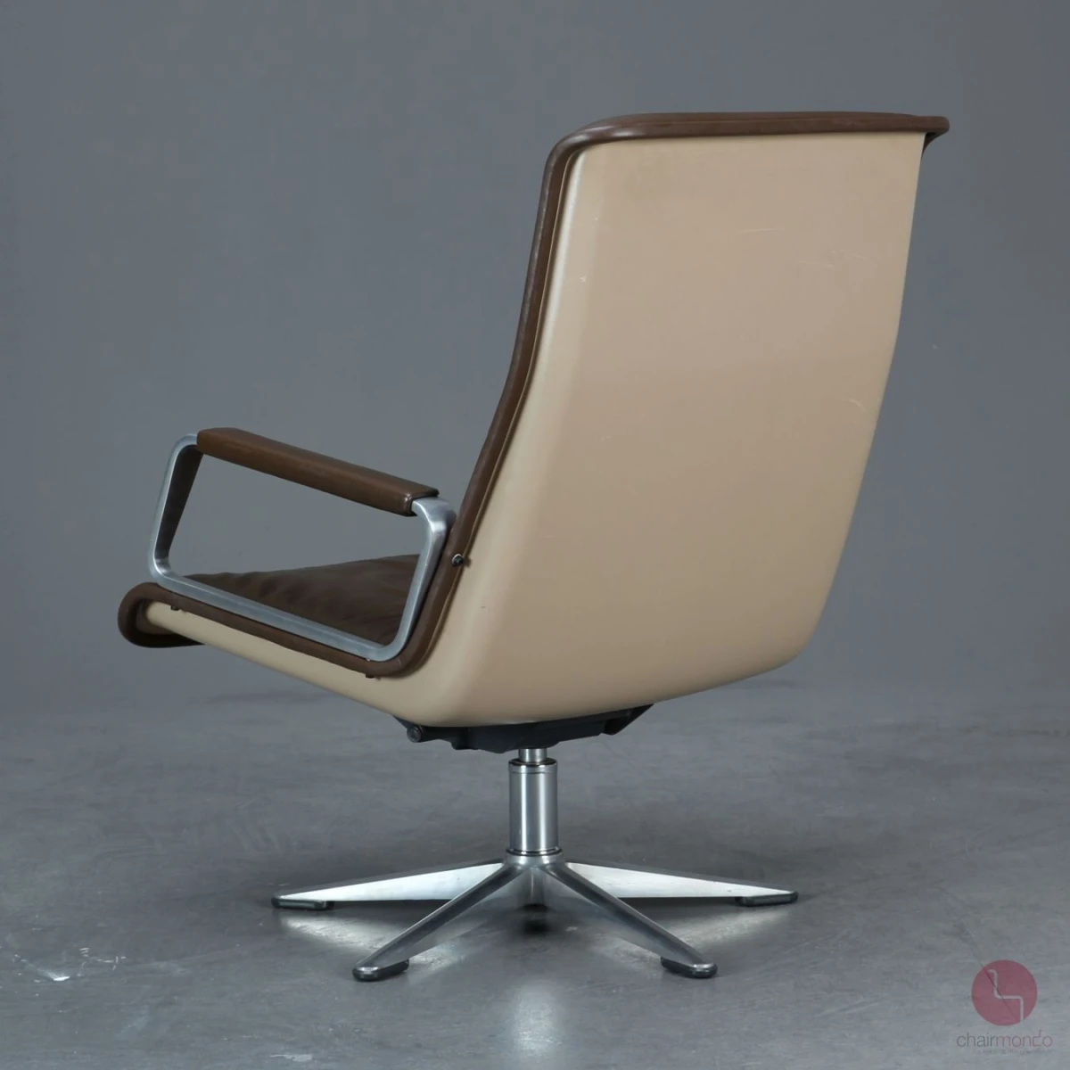 Wilkhahn Lounge Sessel und Ottomane Leder braun - gebraucht