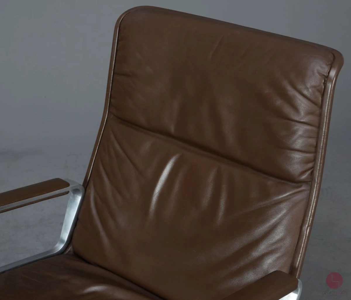 Wilkhahn Lounge Sessel und Ottomane Leder braun - gebraucht