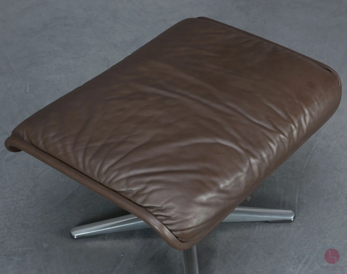 Wilkhahn Lounge Sessel und Ottomane Leder braun - gebraucht