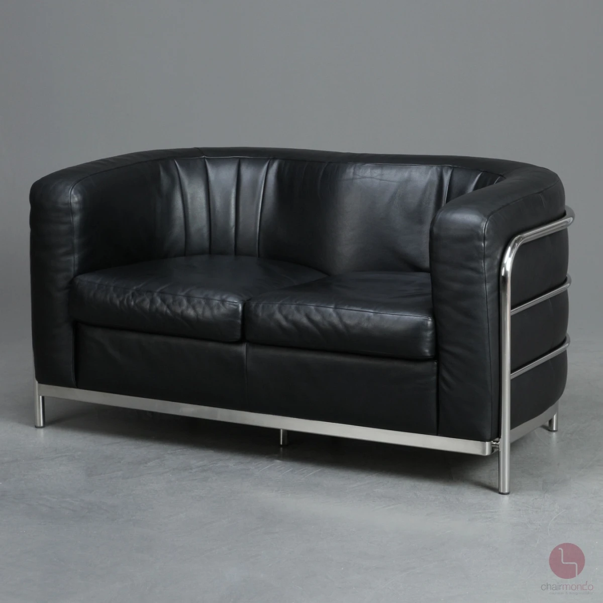 Zanotta Onda 2-Sitzer Sofa Leder Schwarz gebraucht