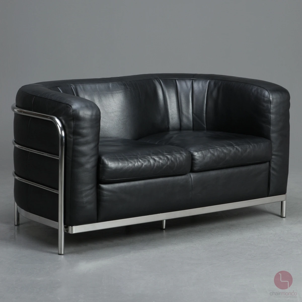 Zanotta Onda 2-Sitzer Sofa Leder Schwarz gebraucht