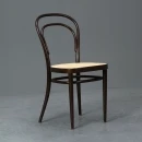 Thonet 214 Dunkel Braun Bugholzstuhl mit neuem Geflecht gebraucht