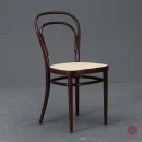 Thonet 214 Mahagoni Braun Bugholzstuhl mit neuem Geflecht gebraucht